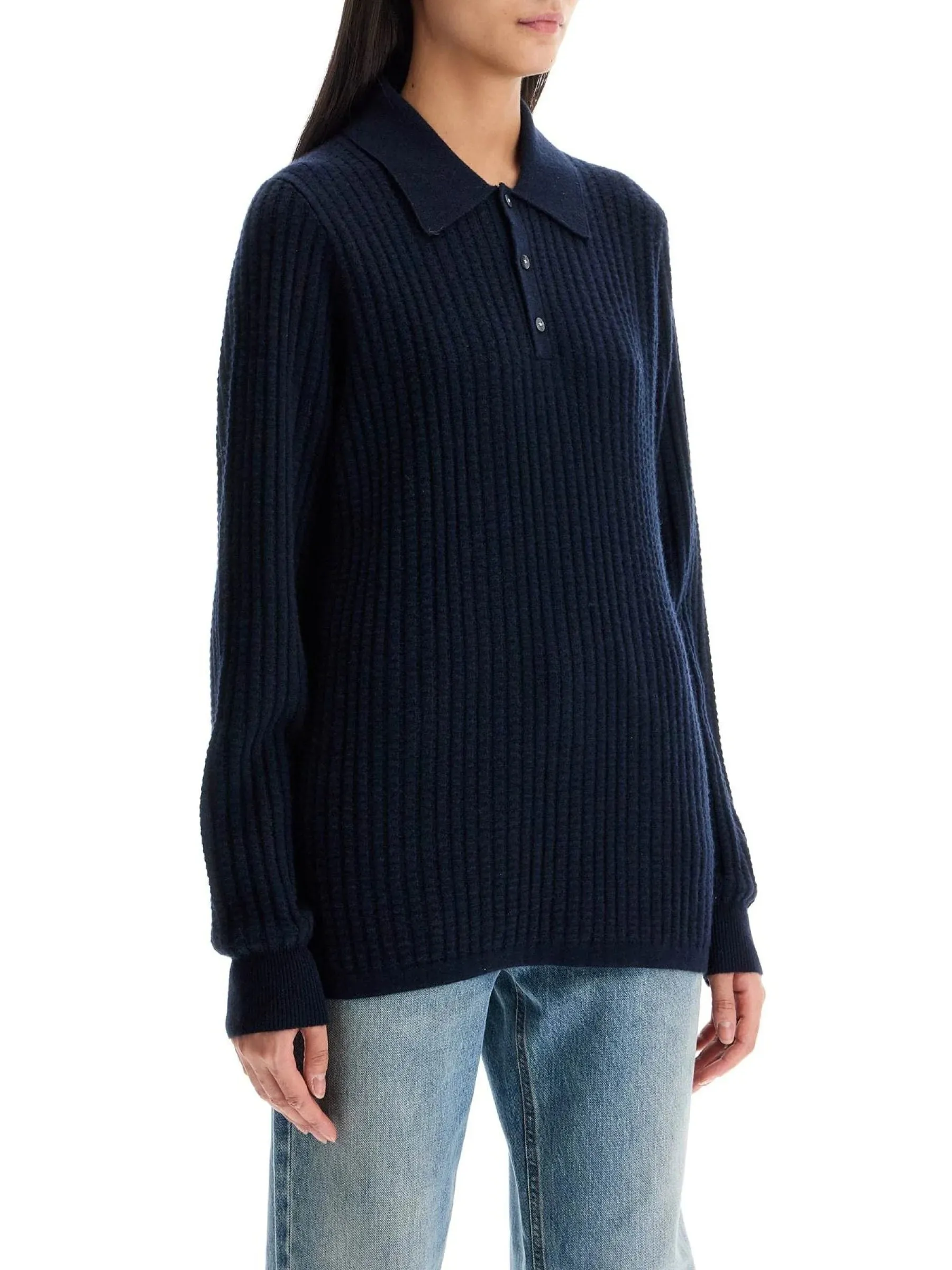 Waffle Knit Cashmere Sweater