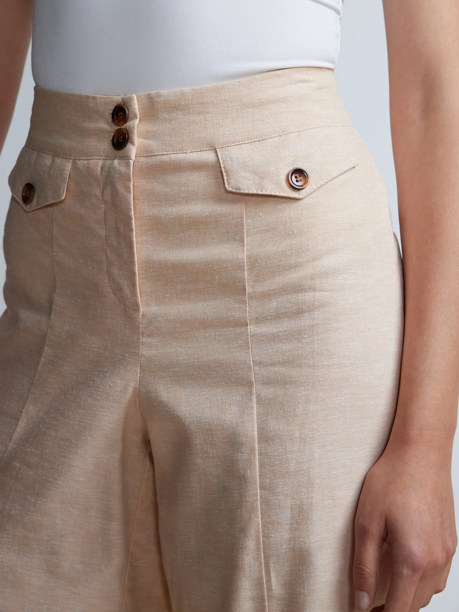 Wide Leg Linen Pant