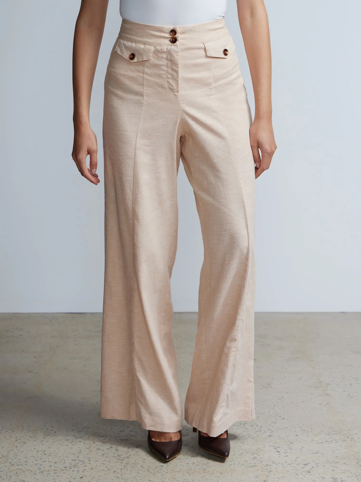 Wide Leg Linen Pant