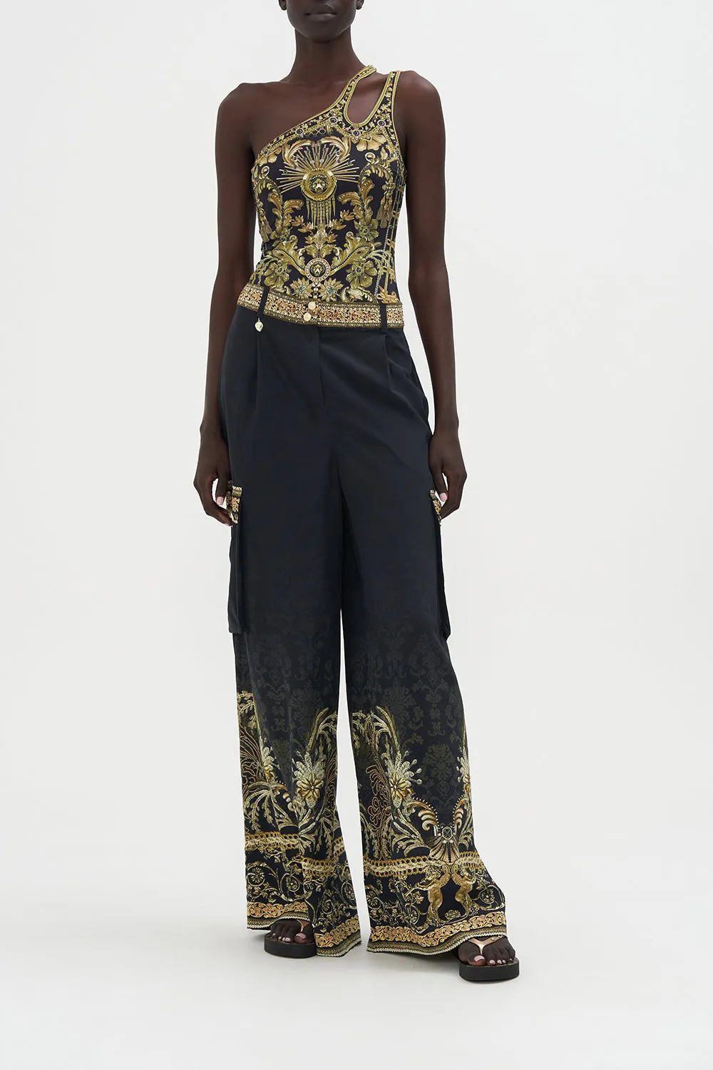 WIDE LEG UTILITY PANTS THE NIGHT IS NOIR