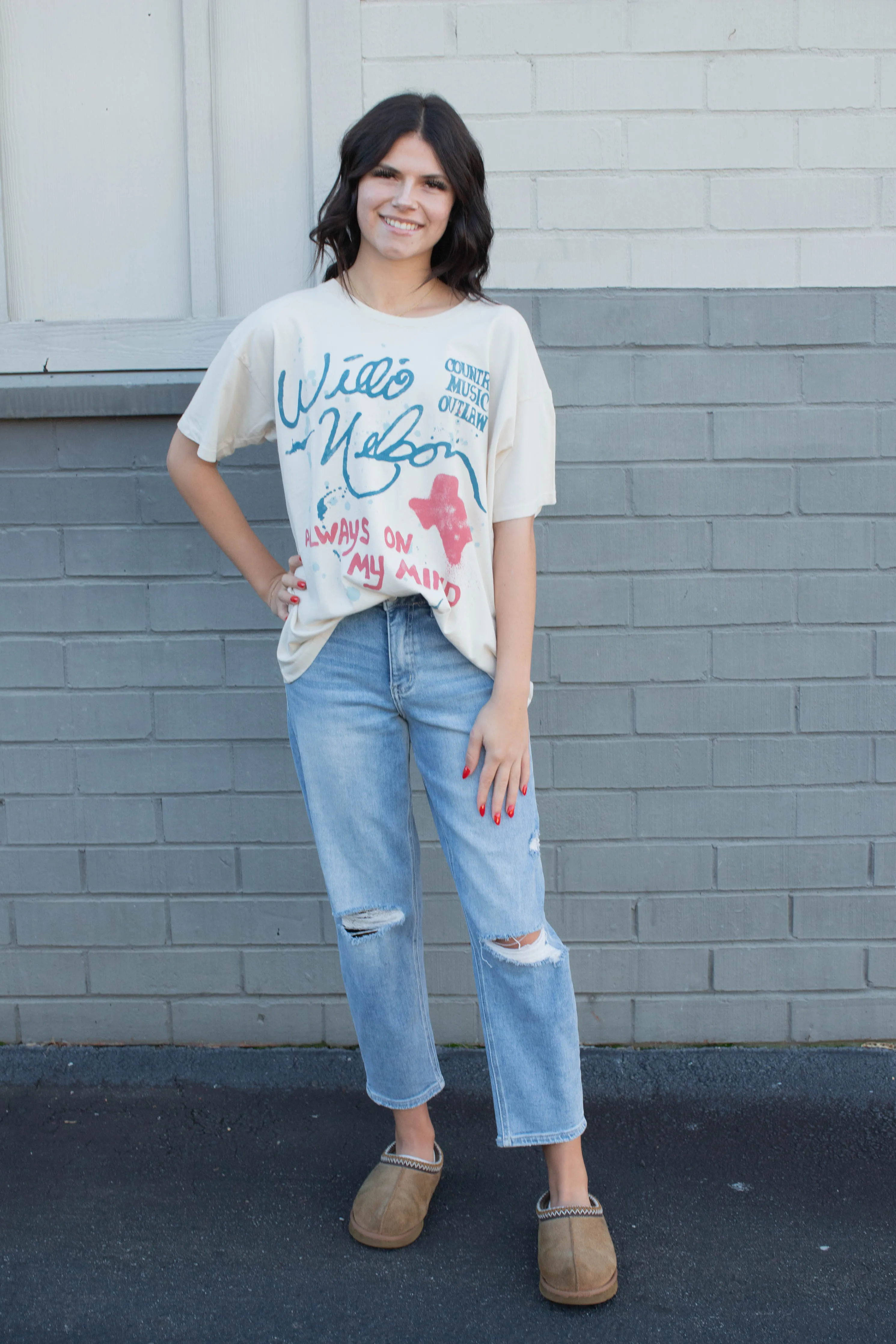 Willie Nelson Always On My Mind Tee, Dirty White | Daydreamer
