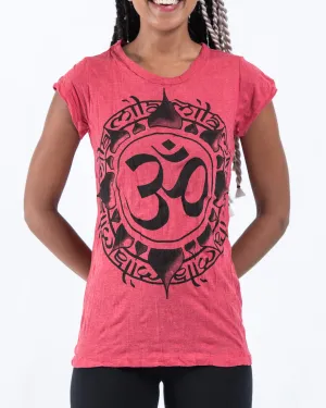 Womens Infinitee Om T-Shirt in Red