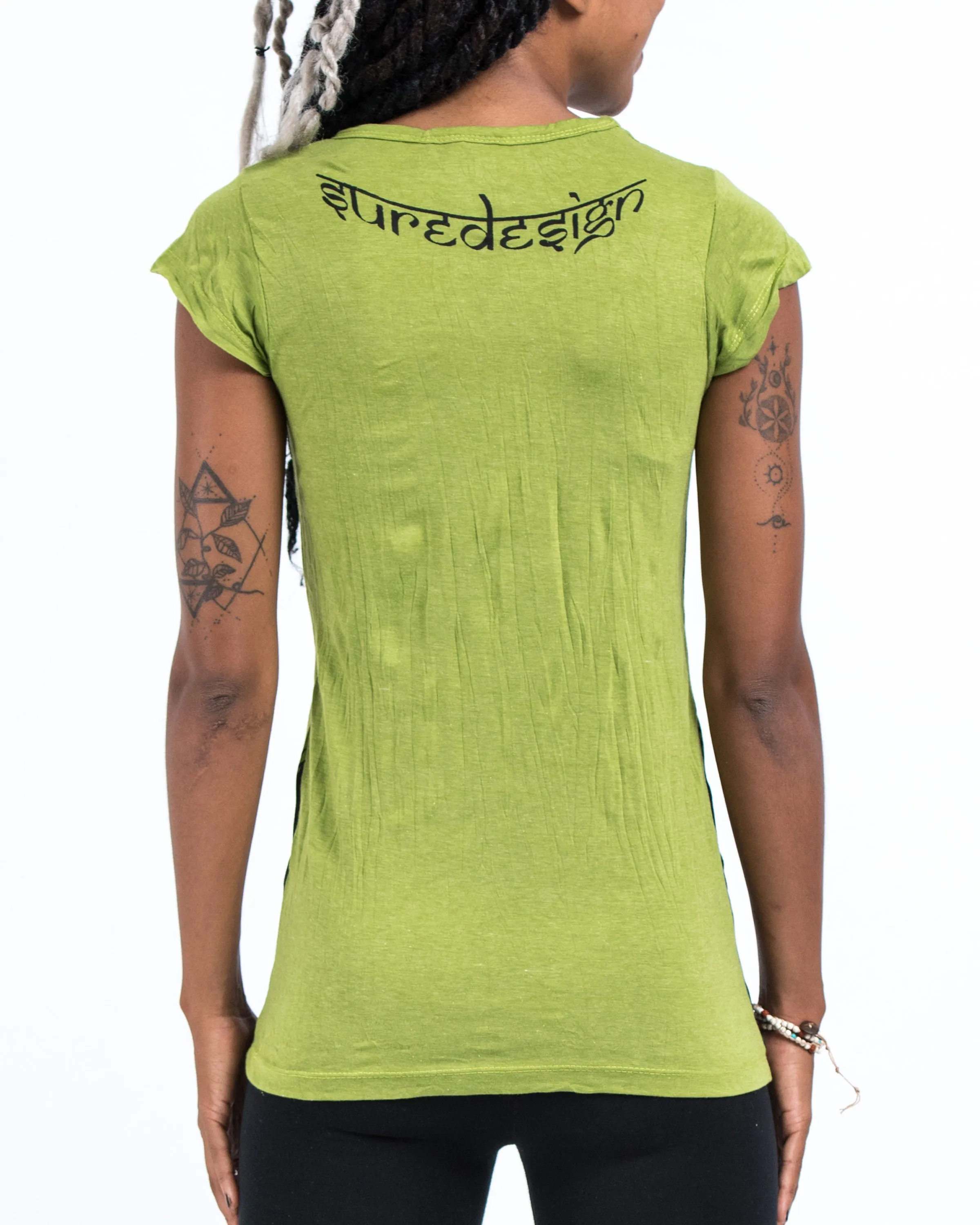 Womens Tree of Life T-Shirt in Lime